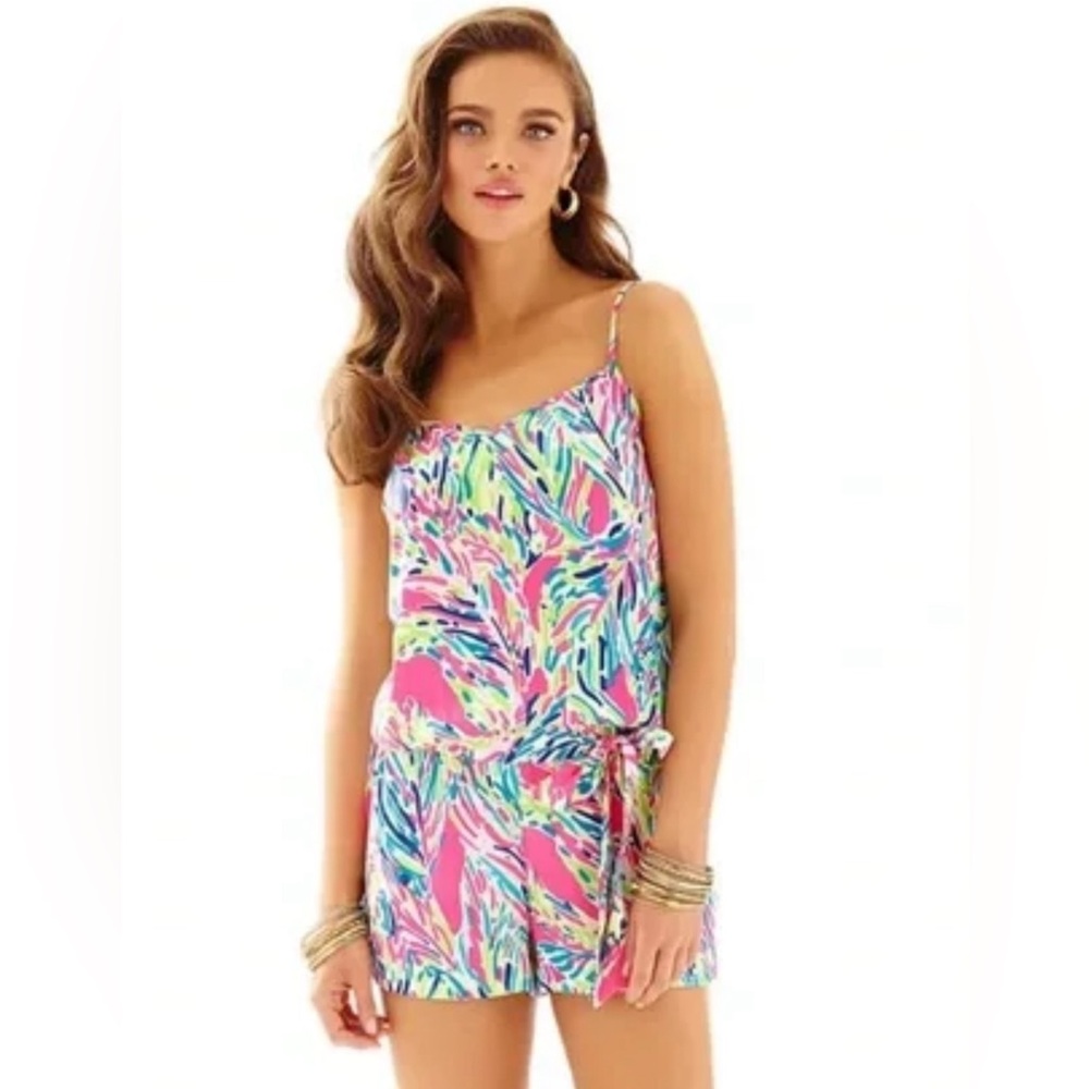 NWT Lilly Pulitzer Deanna Romper in Palm Reader